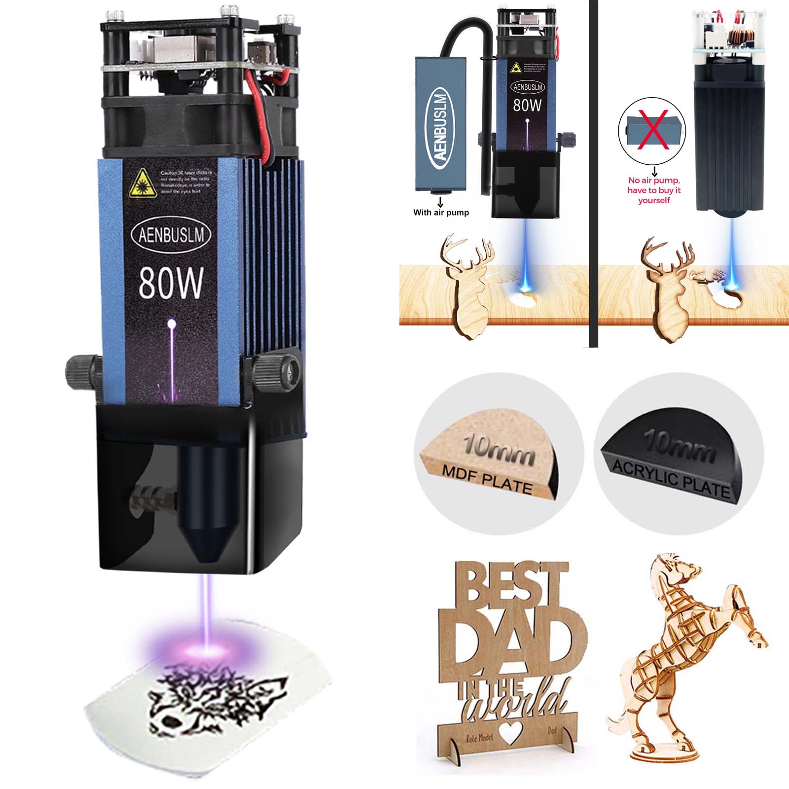 Industrial Laser Removal - AENBUSLM 40W 80W Módulo de corte
