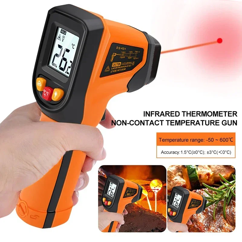 Industrial Laser Thermometer Gun - Termômetro infravermelho digital T400 T600 -50