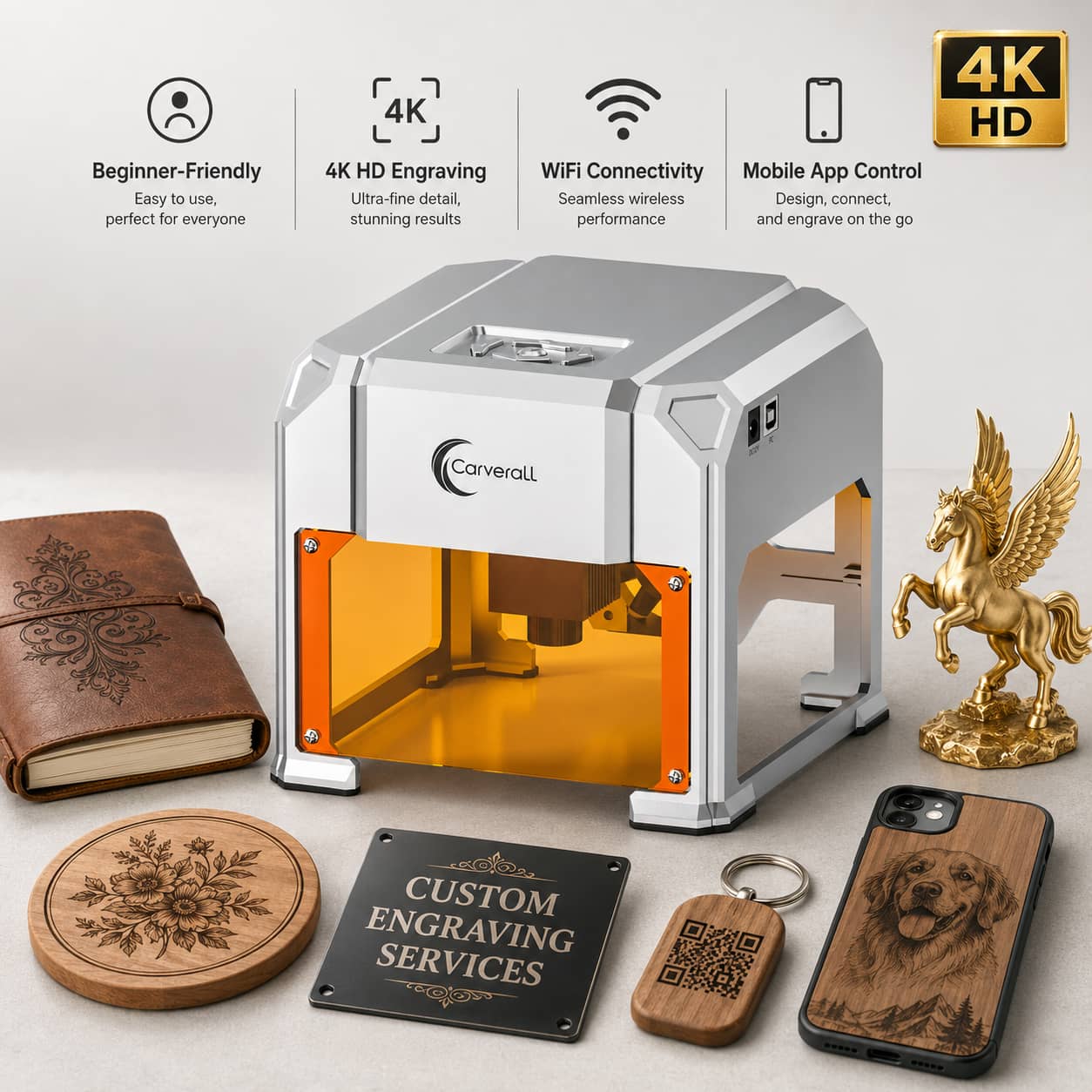 Industrial Acrylic Laser Cutter - Máquina de Gravação a Laser Carverall,