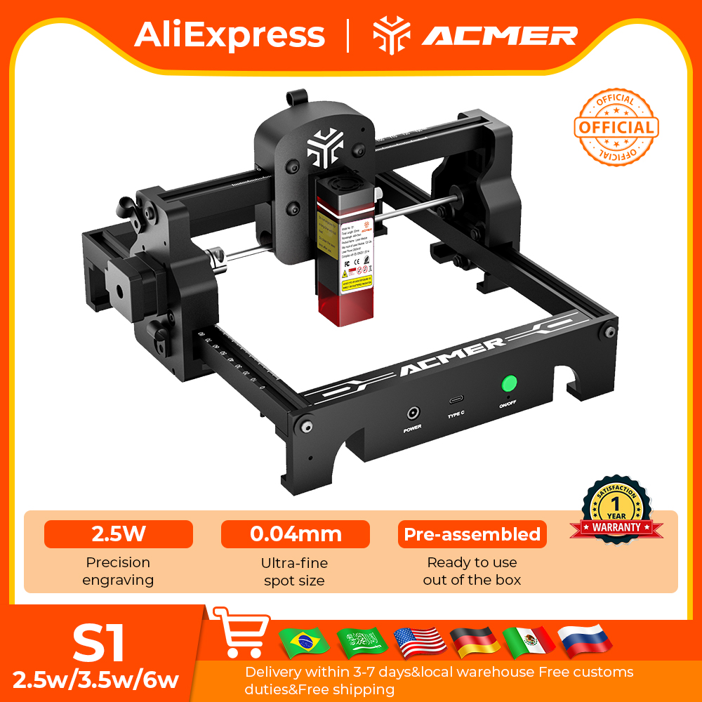 Laser Marking Machine - ACMER S1 Mini Máquina de gravação