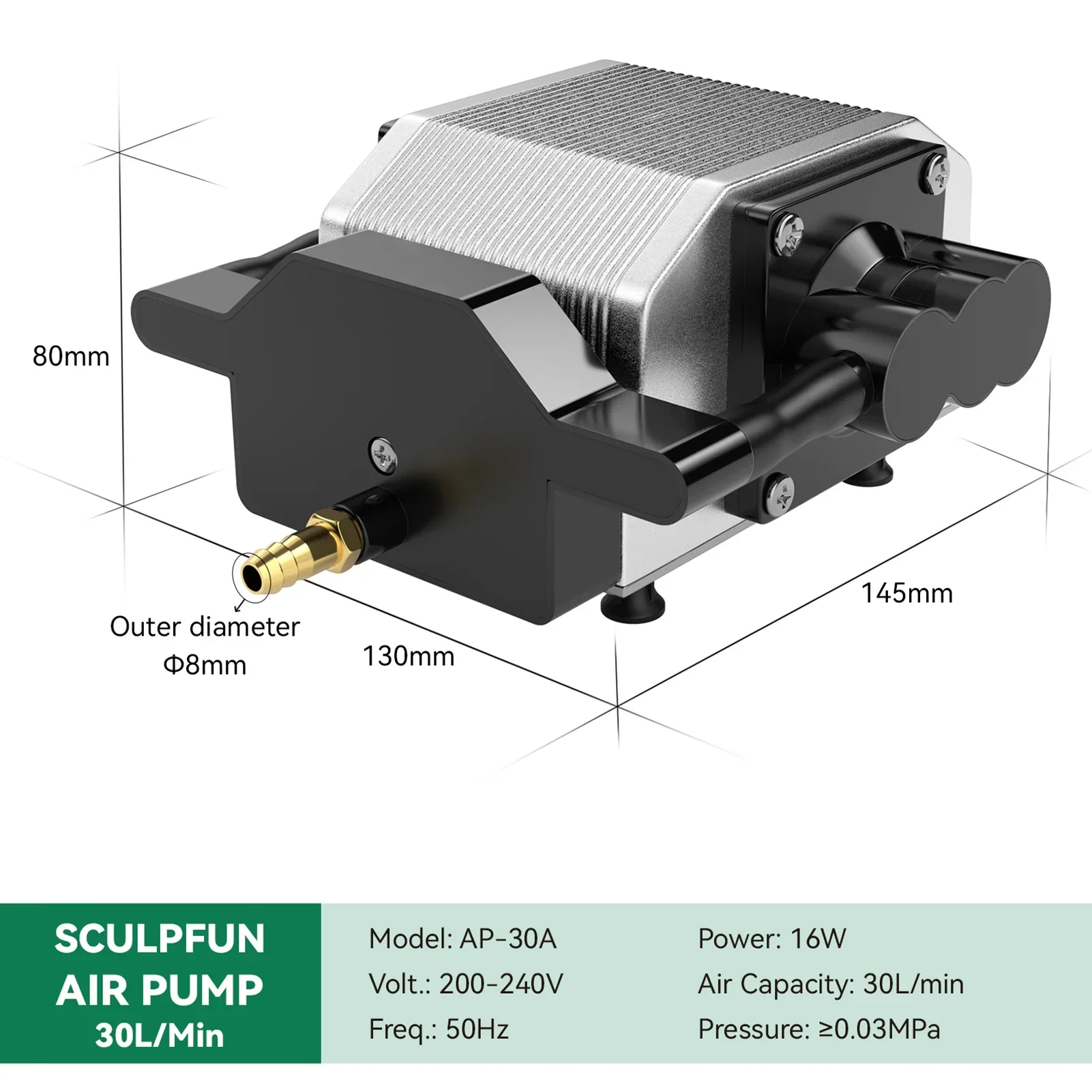Air Assist Pump Laser - Bomba de Ar Assistida a Laser