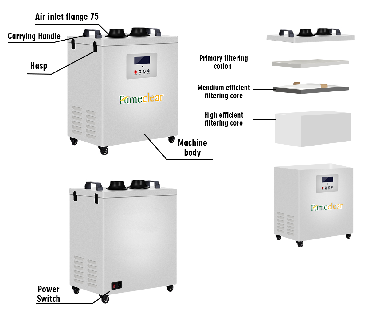Purificador de ar extrator de  - Industrial Laser Printer avaliação e preço