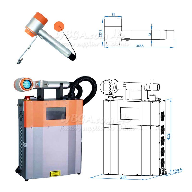 LY-LCG100A 100W Máquina de lim - Industrial Laser Removal avaliação e preço