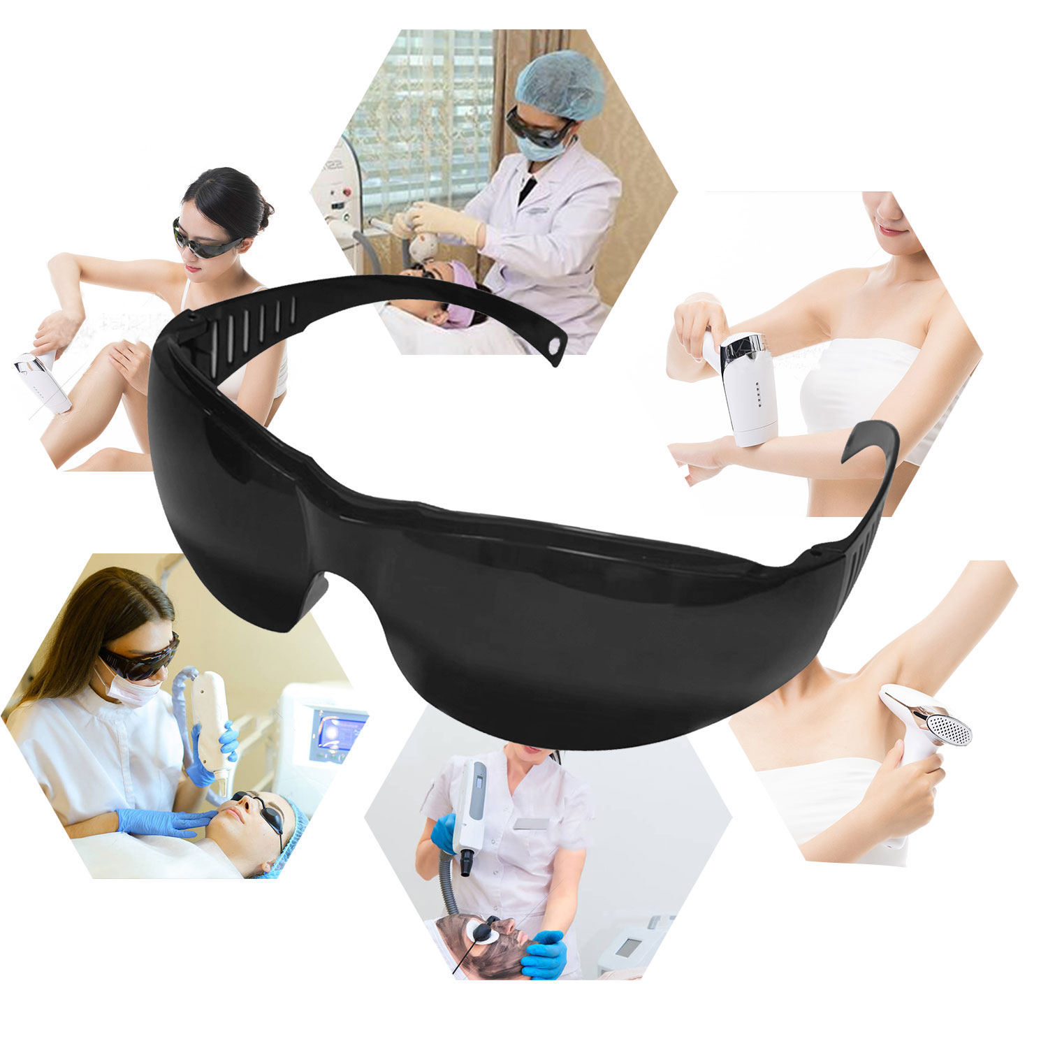 Preto Full Protection Goggles, - Laser Safety Goggles avaliação e preço