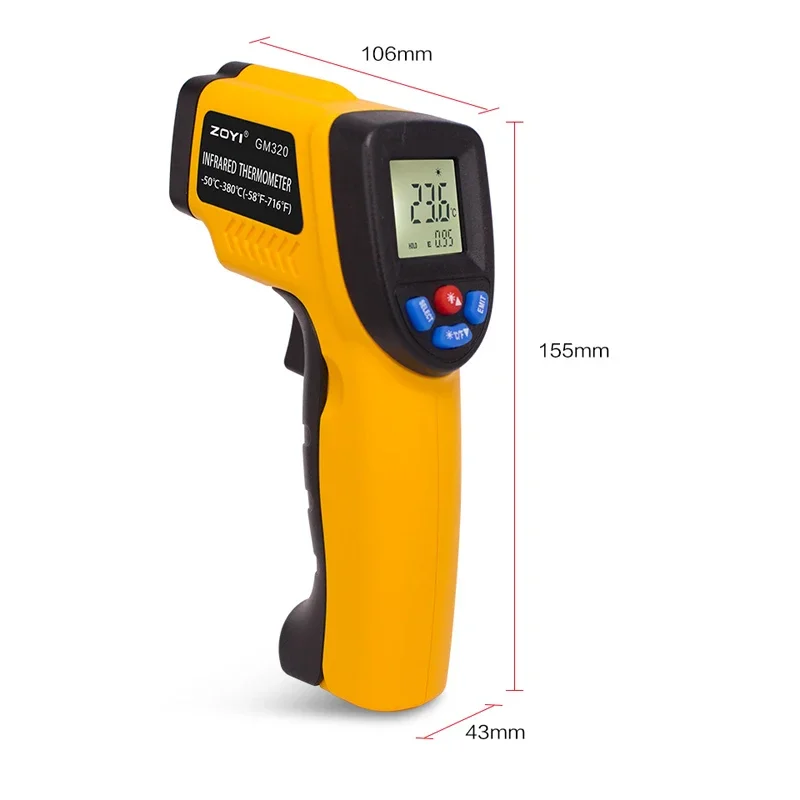 Termômetro Infravermelho Portá - Industrial Laser Thermometer Gun avaliação e preço